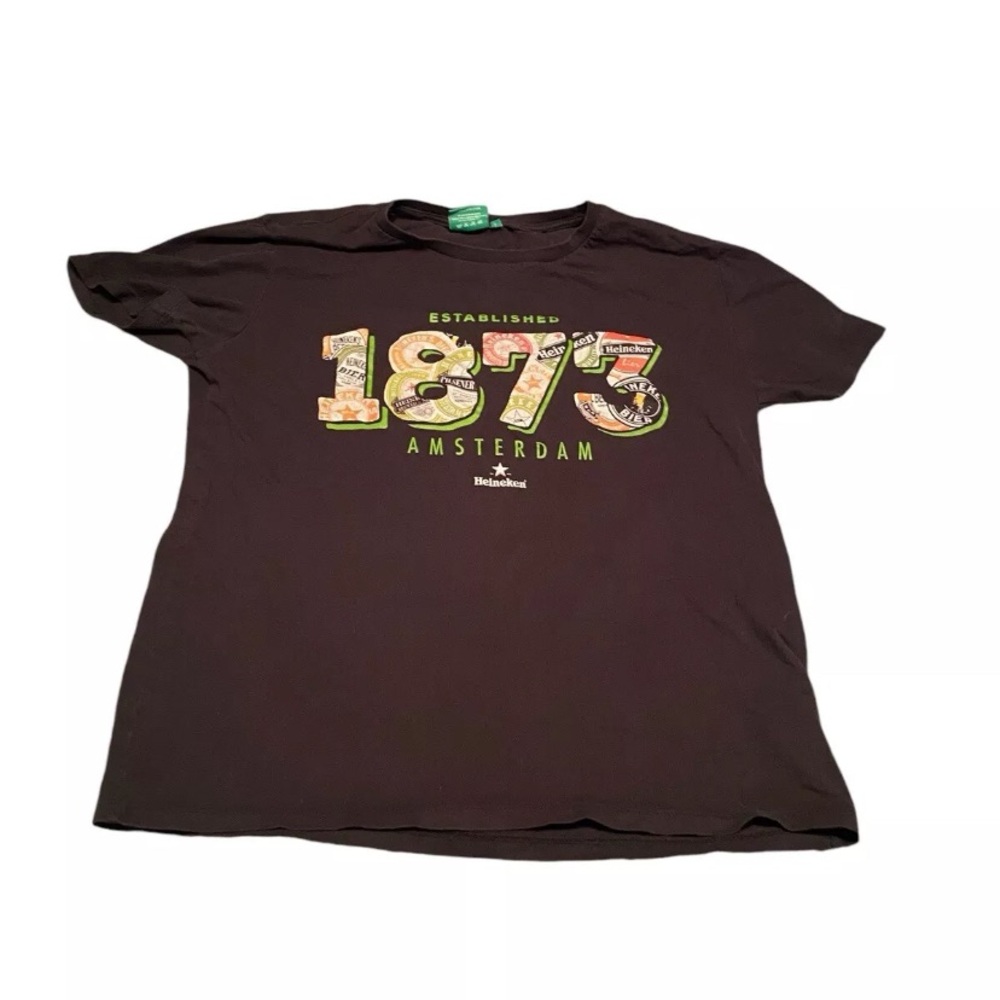 Heineken Amsterdam “1873” Short Sleeve T-Shirt Sz L